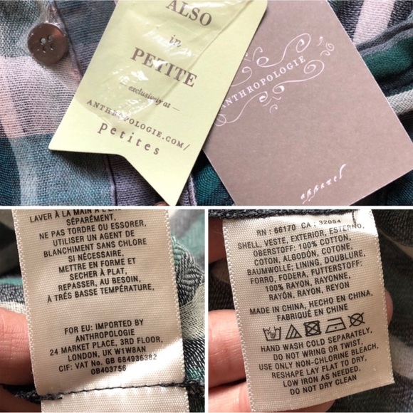 New Anthropologie Holding Horses Mixed Plaid Dress - Picture 4 of 9